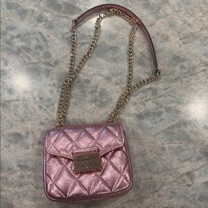 Kate Spade Metallic Pink Quilted Mini Bag